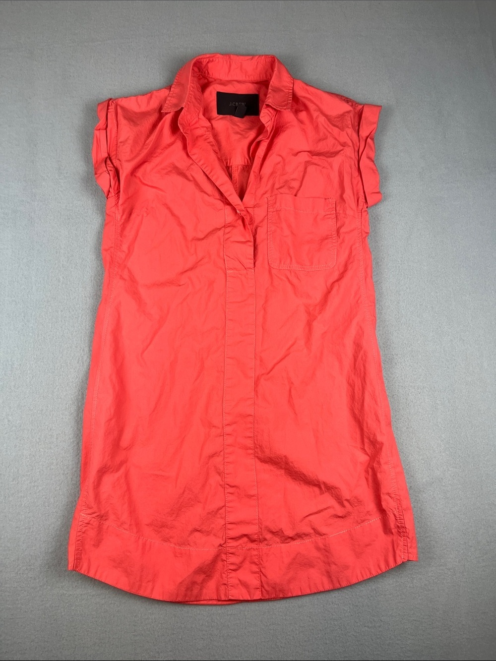 J. Crew Coral Cotton Short-Sleeve Shirt Dress
Size: XS